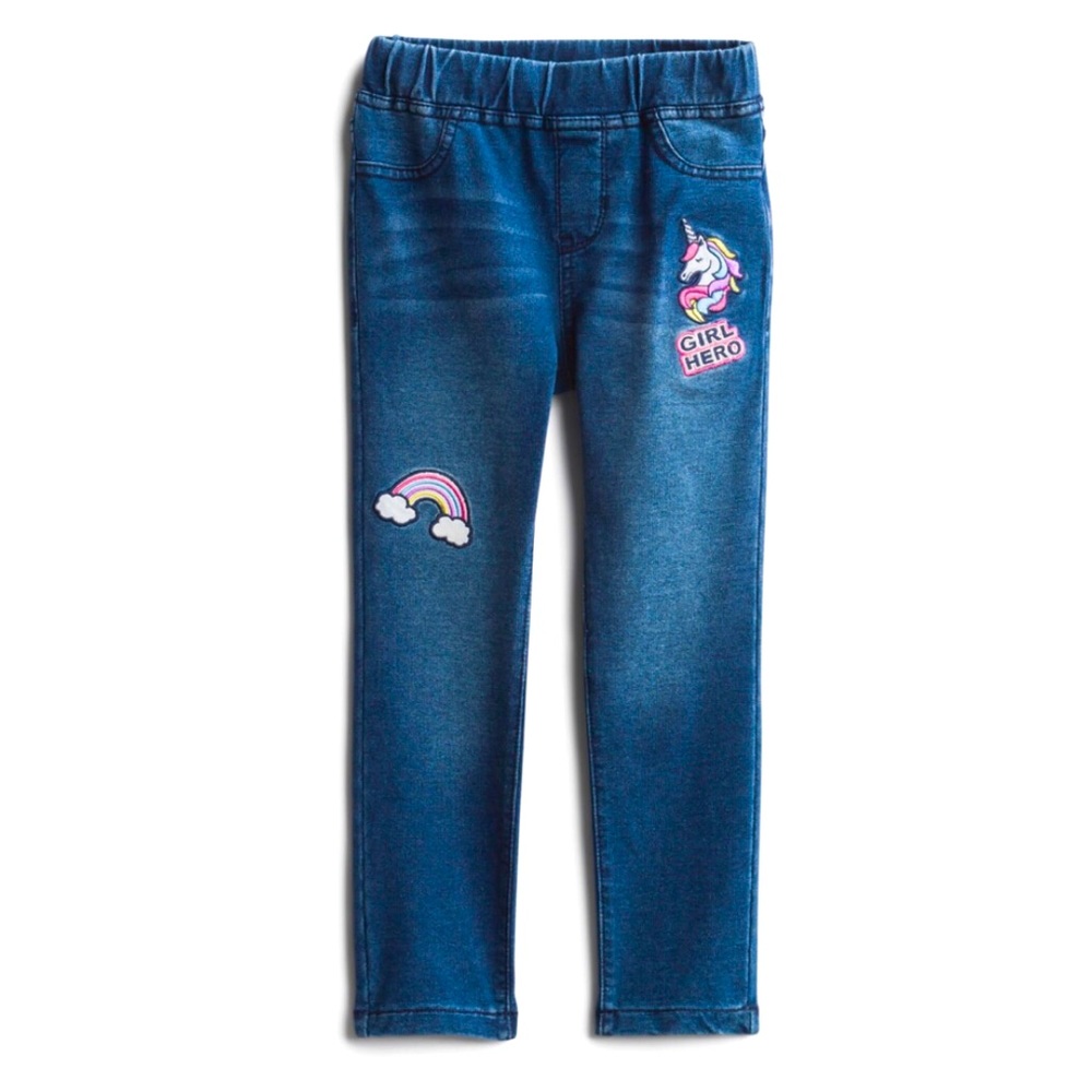 🌈 LIKE NEW SUPER CUTE RAINBOW & UNICORN PATCH NORDSTROM SOFT JEANS!🦄